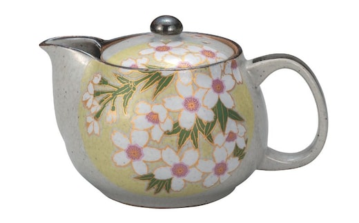 九谷焼 ポット急須・花桜