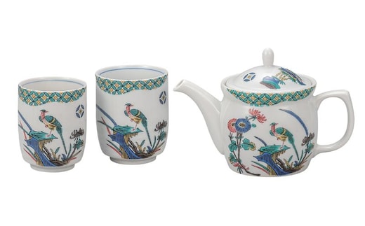 九谷焼 くつろぎ揃・古九谷花鳥