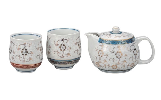 九谷焼 くつろぎ揃・白粒鉄仙