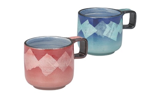 九谷焼 ペアマグカップ・銀彩