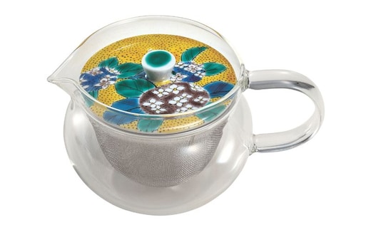 九谷焼 九谷和ポットNAGOMI POT・吉田屋紫陽花