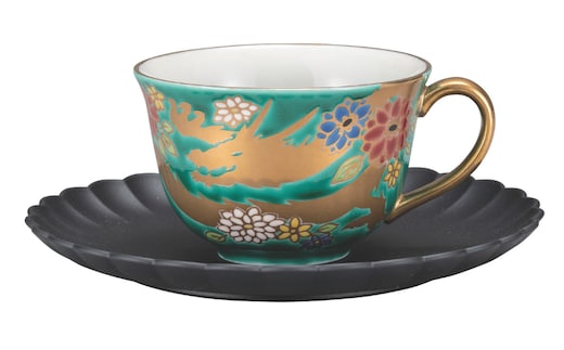 九谷焼 カップ＆ソーサー・金龍