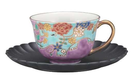 九谷焼 カップ＆ソーサー・碧像