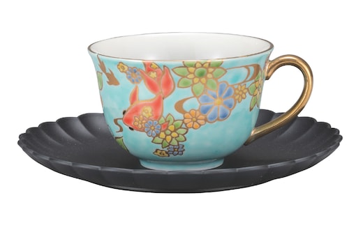 九谷焼 カップ＆ソーサー・金魚