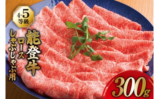 牛肉 能登牛 ロース (4～5等級) しゃぶしゃぶ用 300g [寺岡畜産株式会社 石川県 宝達志水町 38601308] 肉 お肉 しゃぶしゃぶ しゃぶしゃぶ肉 ロース 牛ロース 牛 国産 冷凍 和牛