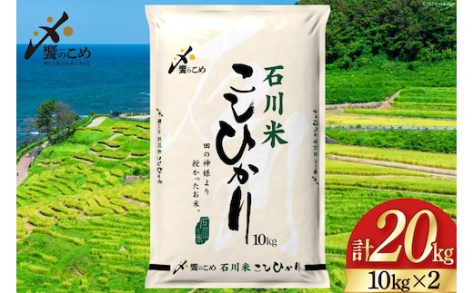 【期間限定発送】 米 令和7年 石川県産 石川米こしひかり【穂立】20kg （10kg ×2袋）[中橋商事 饗のこめ (あえのこめ) 石川県 宝達志水町 38601199] コシヒカリ お米 コメ 白米 精米 おこめ こめ 20キロ ごはん ご飯 国産