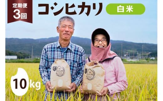【期間限定発送】 米 定期便 コシヒカリ 白米 10kg 3回 総計 30kg [農家にしの 石川県 宝達志水町 38601173] こしひかり お米 おこめ こめ コメ 精米 ごはん ご飯 令和8年産 新米