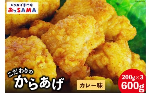 唐揚げ 冷凍 レンジで簡単 胸肉 カレー味 200g×3p 計600g [からあげ専門店おっSAMA 石川県 宝達志水町 38600805] から揚げ からあげ むね肉 レンジ 下味 揚げない 国産