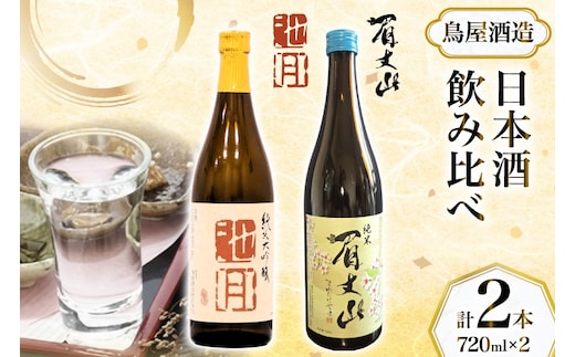 酒 日本酒 純米大吟醸 池月 純米酒 眉丈山 飲み比べセット 720ml [道の駅織姫の里なかのと 石川県 中能登町 nk17amw270059] 酒 お酒 さけ 日本酒 吟醸 純米酒 晩酌 アルコール あるこーる 飲み比べ セット 国産 ふるさと納税