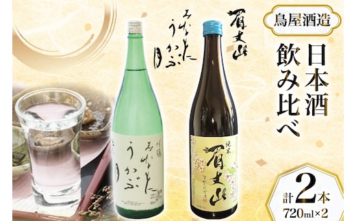酒 日本酒 吟醸 みなもにうかぶ月 純米酒 眉丈山 飲み比べセット 720ml [道の駅織姫の里なかのと 石川県 中能登町 nk17amw270060] 酒 お酒 さけ 日本酒 吟醸 純米酒 晩酌 アルコール あるこーる 飲み比べ セット 国産 ふるさと納税