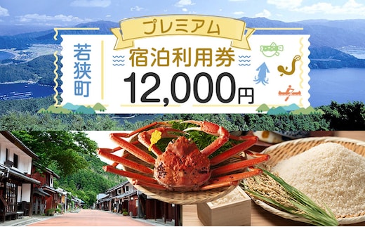 旅行 若狭町 プレミアム宿泊利用券 12000円分 1枚 宿泊補助券 福井県 福井 チケット 宿泊券 旅行券 宿泊 旅館 ホテル 1万2千円 福井県若狭町 