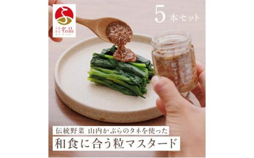 和食に合う粒マスタード40g×5本 調味料 マスタード スパイス 若狭町