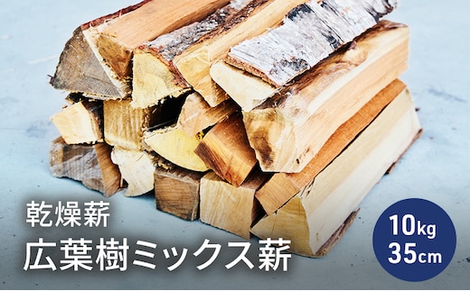 乾燥薪 広葉樹ミックス薪10kg 35cm 中割り～大割り薪ストーブ キャンプ 焚き火 サクラ・ケヤキ等の樹種 薪 アウトドア 福井県 若狭町