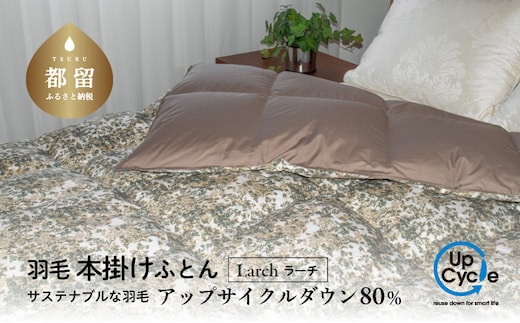 【富士新幸謹製】「サステナブルな羽毛布団」シングル 本掛けふとん［ラーチ］ アップサイクルダウン