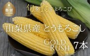 【2026年先行予約】山梨県都留市産 ゴールドラッシュ 7本｜ 新鮮 朝採れ もぎたて発送 甘い とうもろこし トウモロコシ 産地直送 送料無料【炭香ファーム】