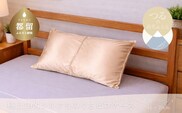 極上19匁シルクものぐさピロケース 45×70cm ベージュ 絹100％ 枕カバー