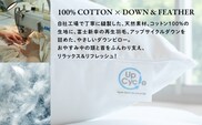 【富士新幸謹製】 43×63cm ダウンピロー「サステナブルな羽毛」アップサイクルダウン羽毛枕