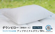 【富士新幸謹製】 50×70cm ダウンピロー「サステナブルな羽毛」アップサイクルダウン羽毛枕