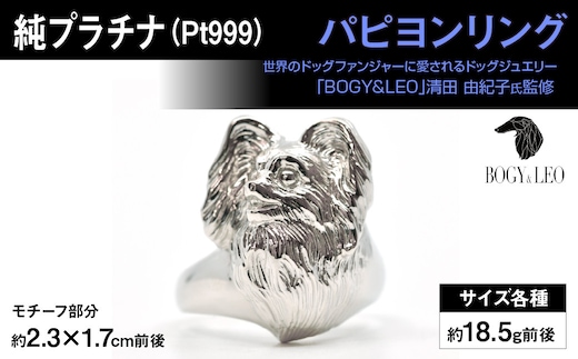 純プラチナ製(Pt999) 『パピヨン』リング ALPER019