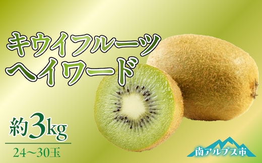 ＜2026年発送先行予約＞キウイフルーツ「ヘイワード」24～30玉入り 約3kg ALPAA027