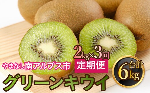 【通年受付】山梨県南アルプス市産 キウイ定期便 約2kgｘ3回 ALPAH040