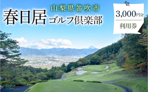 ゴルフ優待プレー補助利用券 3,000円 009-002