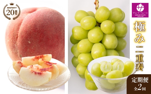 【定期便：全2回】極み二重奏 季節ごとの最高品を産地直送 088-019