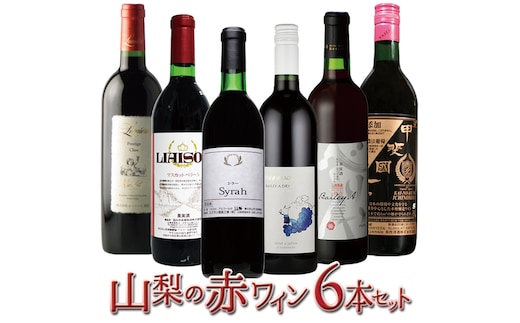 山梨の赤ワイン6本セット 127-026