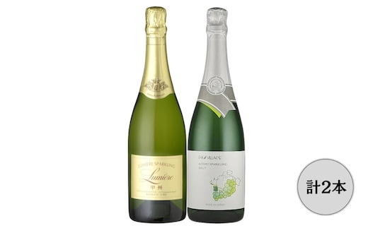 ルミエール甲州・FOX VILLAGE甲州 スパークリングワイン2本セット 167-160