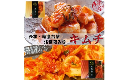 清匠昇谷 薬膳白菜キムチ・長芋キムチ 化粧箱入り 食べ比べセット 167-182