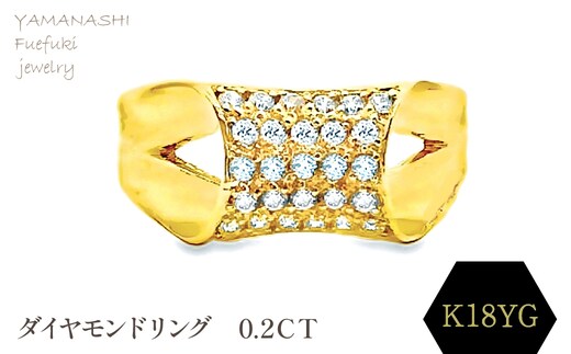 K18 ダイヤモンドリング 0.2ＣＴ RADR-6756DI-Y 188-138