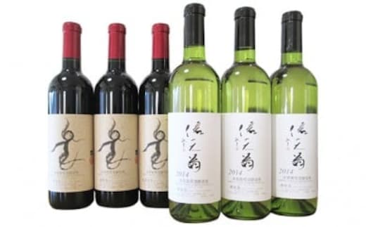 【山梨県産】楽園ワイン赤・信天翁（あほうどり）白ワイン 6本セット[5839-0096] [58390096]