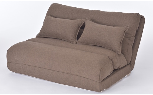 1台4役 カウチにもなるソファベッド・ライド クッション２個付き（モカブラウン）[5839-9400] [58399400]