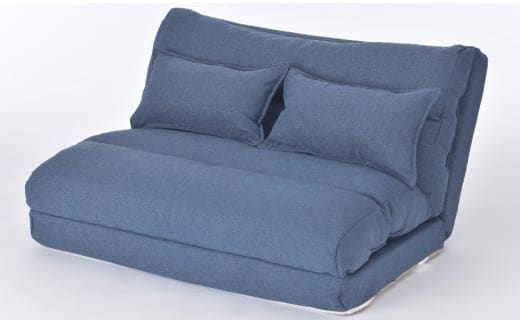 1台4役 カウチにもなるソファベッド・ライド クッション２個付き（インディゴ）[5839-9402] [58399402]