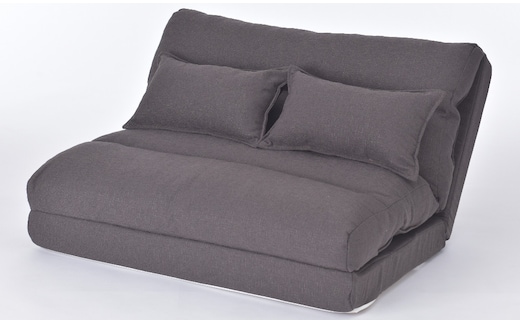 1台4役 カウチにもなるソファベッド・ライド クッション２個付き（スモークグレー）[5839-9403] [58399403]