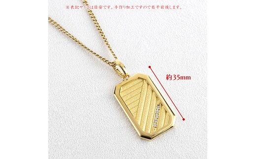 18金 ネックレス K18 インゴット型 喜平用 ペンダントトップ 大ぶり