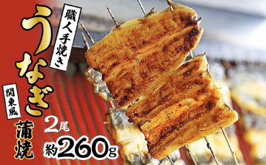 数量限定！！国産うなぎ 職人手焼き蒲焼2尾(約260g) SWAW001