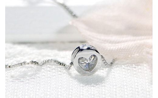 pt900【0.2ct】Hカラー フクリン留め 一粒 ダイヤモンド ネックレス