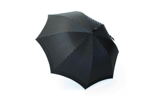 槙田商店【紳士雨傘】長傘 Tie Stripe×Plain ブラック FAA5011