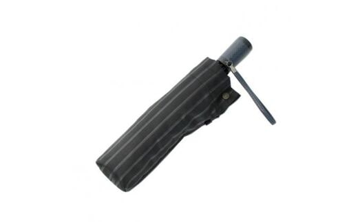 槙田商店【紳士折りたたみ傘 】Tie Stripe×Plain ブラック FAA5016