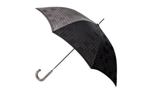 槙田商店【紳士晴雨兼用】長傘 monotone 千鳥チェック FAA5026