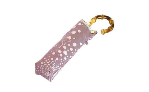 槙田商店【晴雨兼用 折りたたみ傘】kirie ドットフラワー：アメジスト FAA5027