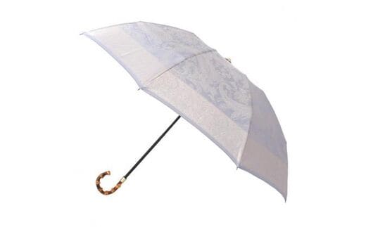 槙田商店【晴雨兼用 折りたたみ傘】kirieペイズリー:アイスブルー FAA5035