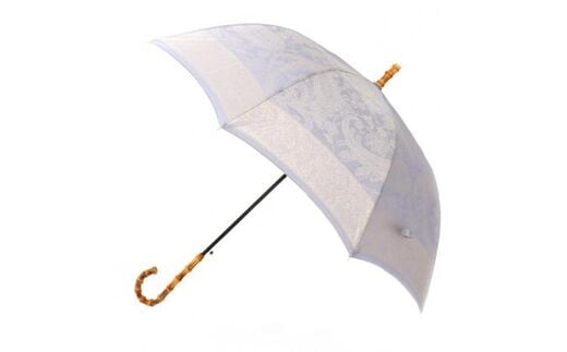 槙田商店【晴雨兼用】長傘 kirie ペイズリー:アイスブルー FAA5041