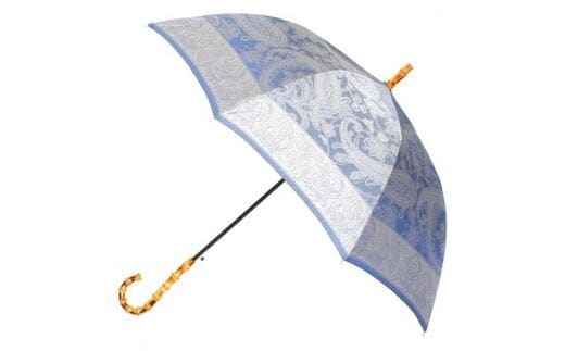 槙田商店【晴雨兼用】長傘 kirie ペイズリー:ミステリアスブルー FAA5044