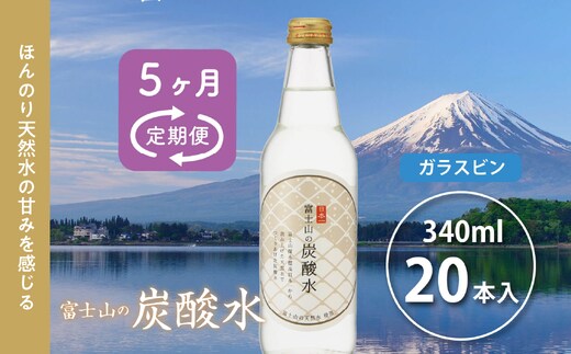 【５か月連続】富士山の炭酸水（340ml瓶×20本）＜毎月お届けコース＞ FBB020