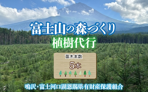 富士山の森づくり植樹代行(5本) FFA001-b