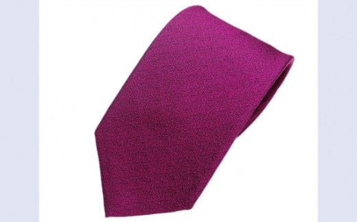 ネクタイ 富士桜工房 梨地無地 つつじ色 ／ シルク おしゃれ 山梨県 特産品【西桂町との共通返礼品】