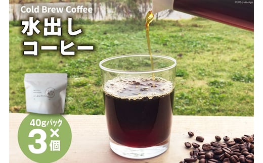 水出しコーヒー 40g 3パック [会染焙煎工房 長野県 池田町 48110674] 珈琲 お手軽 水出し コーヒー パック 水出しアイスコーヒー