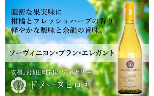 ワイン 白 ソーヴィニヨン ブラン エレガント 750ml×1本 [ヴィニョブル安曇野 長野県 池田町 48110423] 白ワイン お酒 酒